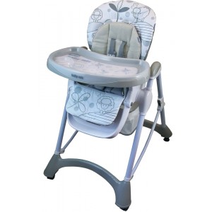 Jedálenská stolička Baby Mix, light grey